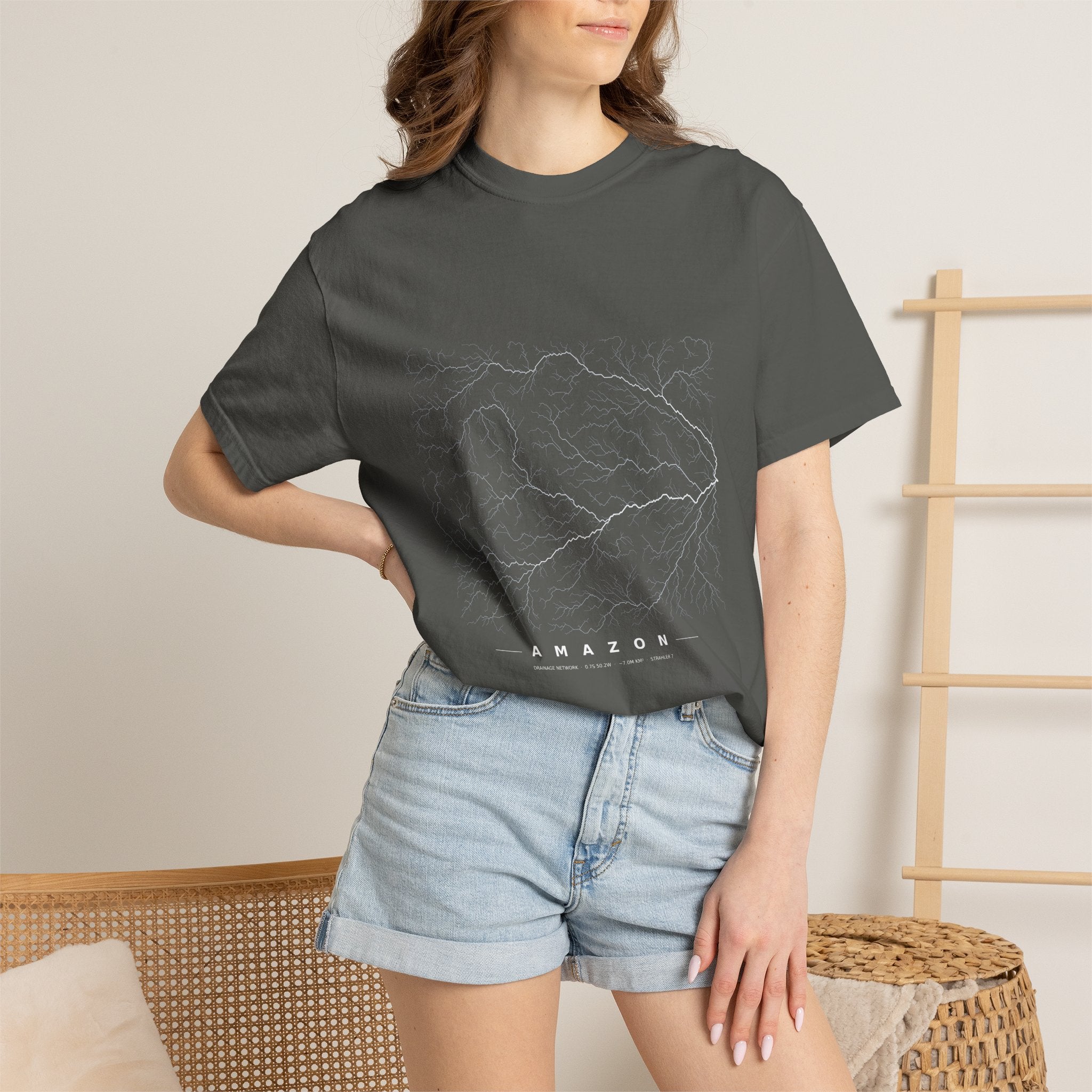 Amazon Tee - Modeled Drainage Network Art | Men's