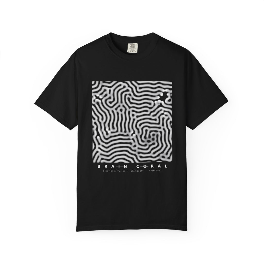 Brain Coral Tee - Turing Reaction-Diffusion Art | Men's
