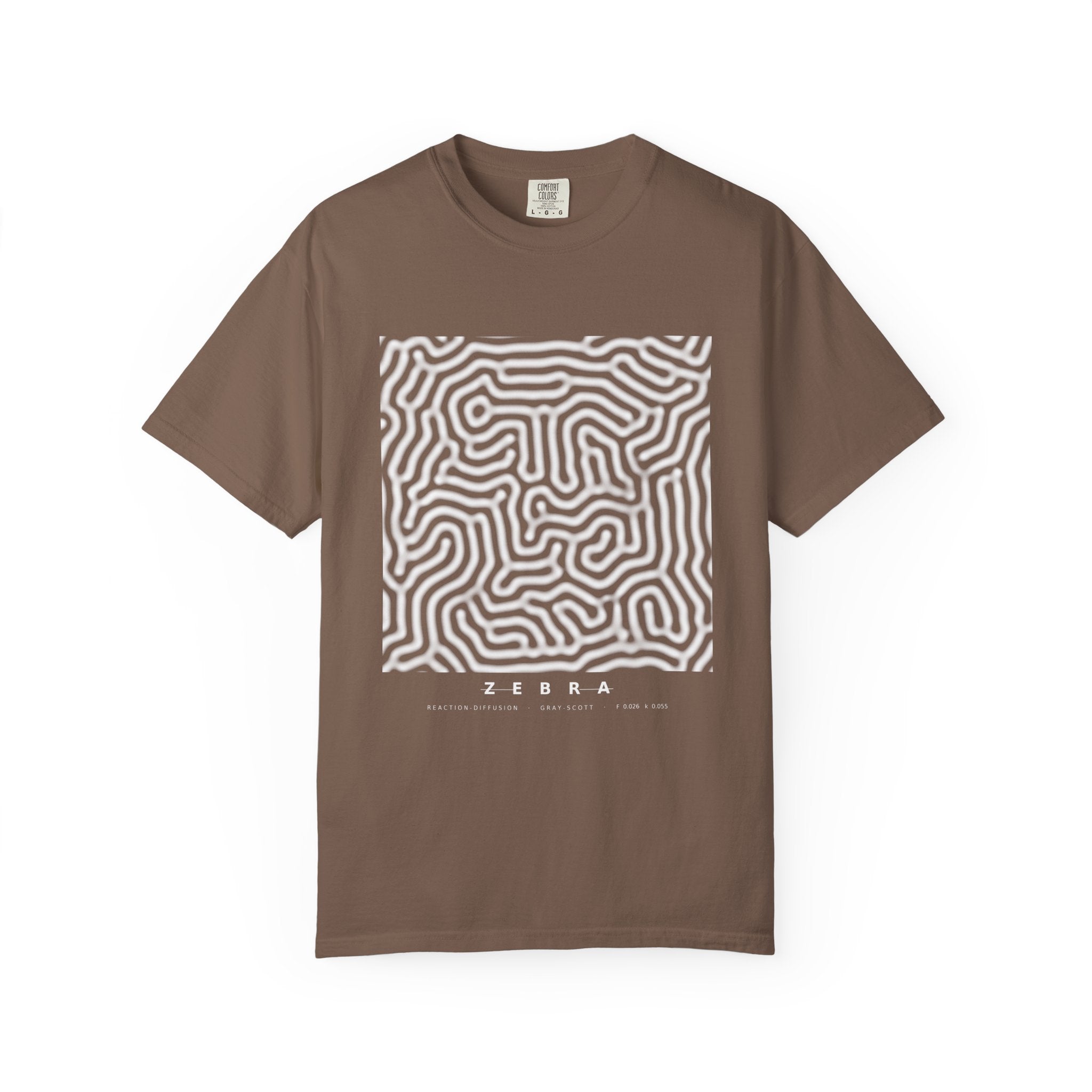 Zebra Tee - Turing Reaction-Diffusion Art | Men's