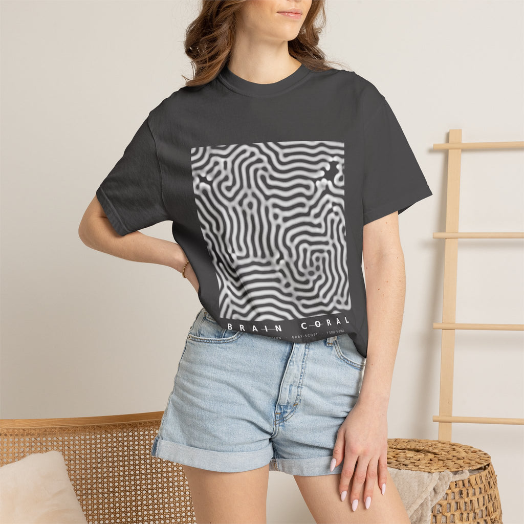 Brain Coral Tee - Turing Reaction-Diffusion Art | Men's