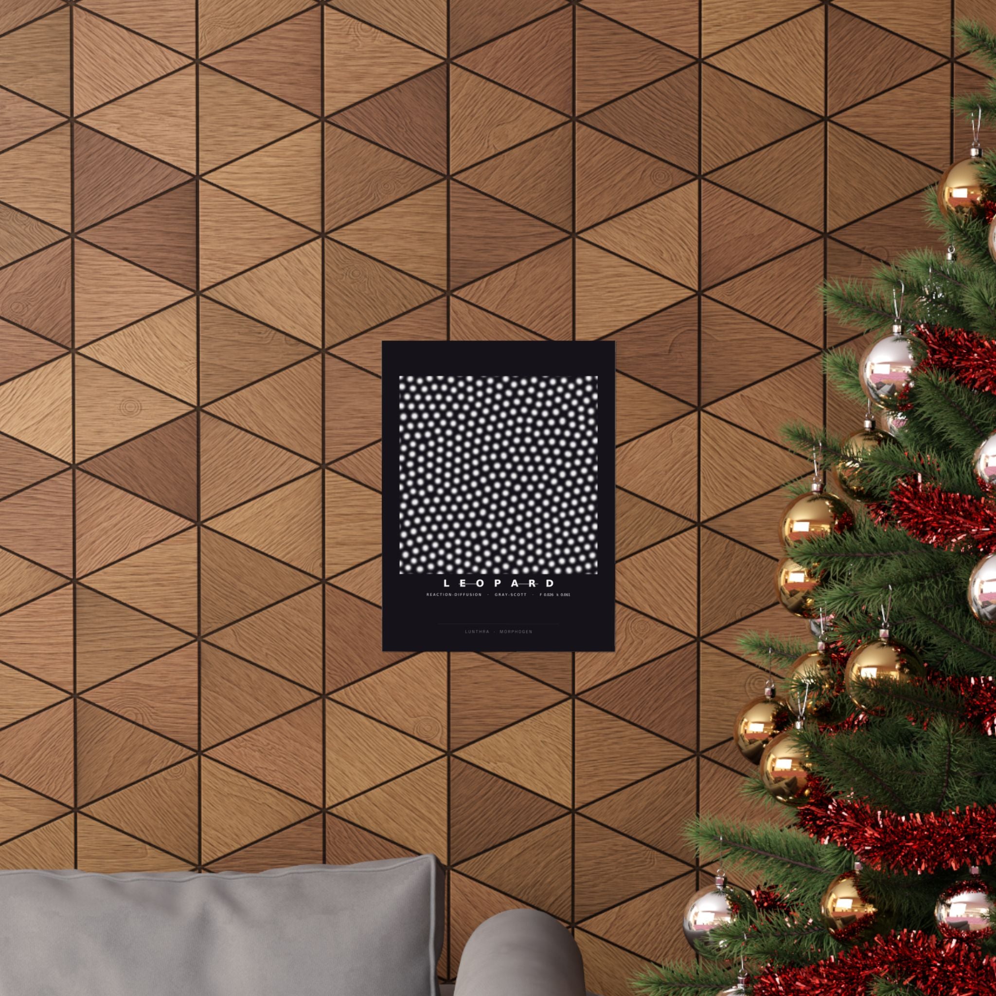 Leopard Poster - Turing Reaction-Diffusion Art Wall Art