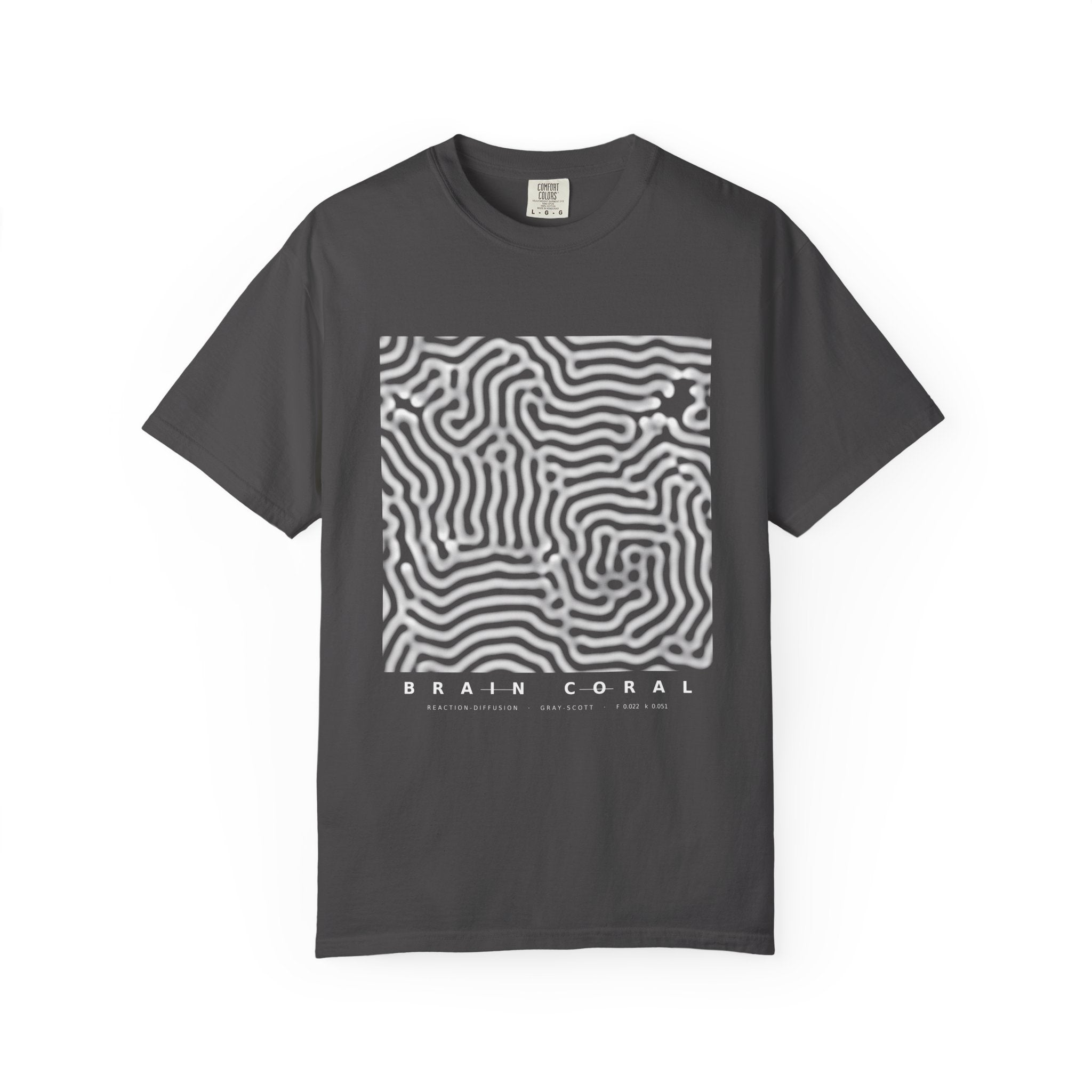 Brain Coral Tee - Turing Reaction-Diffusion Art | Men's
