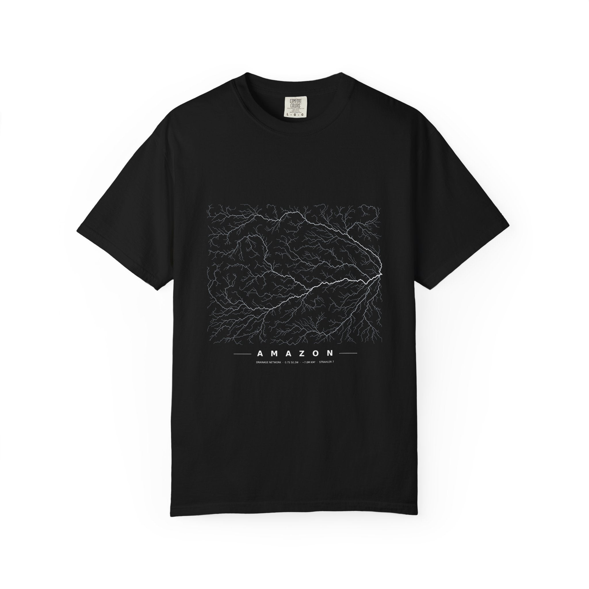 Amazon Tee - Modeled Drainage Network Art | Men's