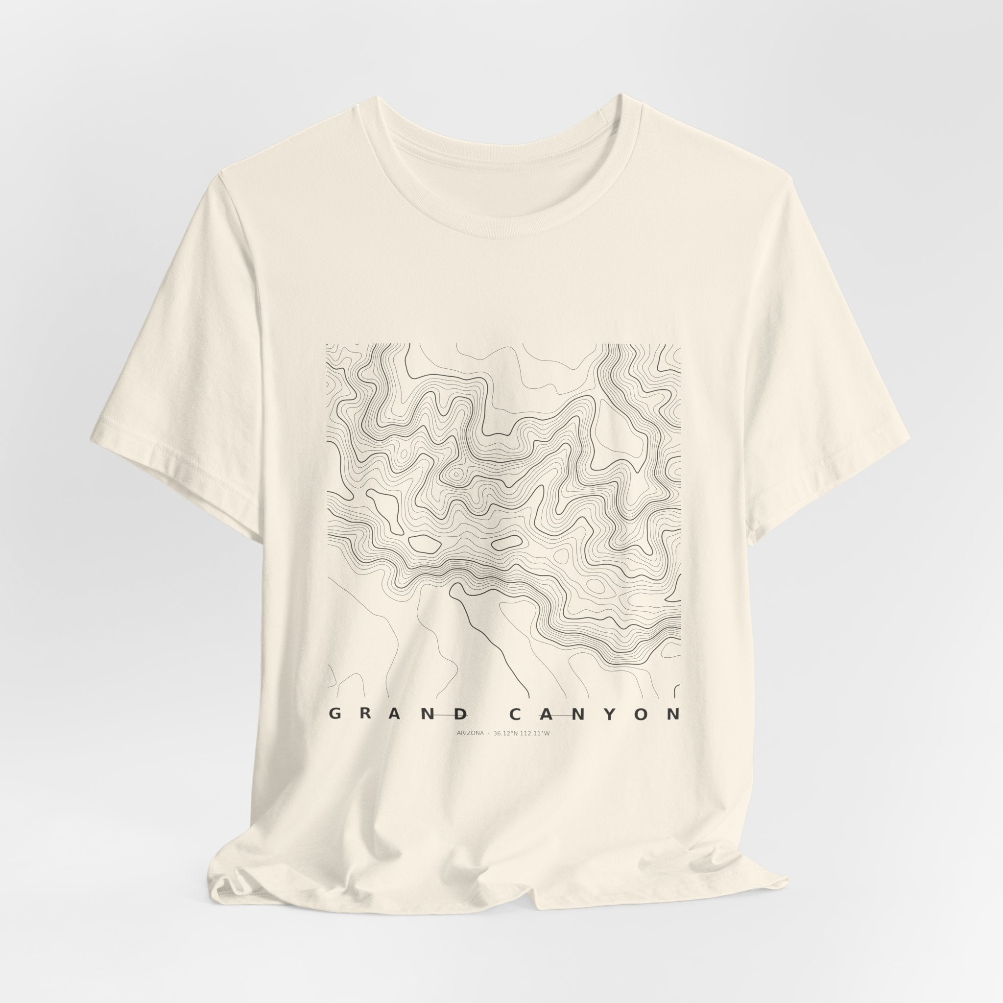 Grand Canyon Topographic Tee — Real Elevation Contour Map