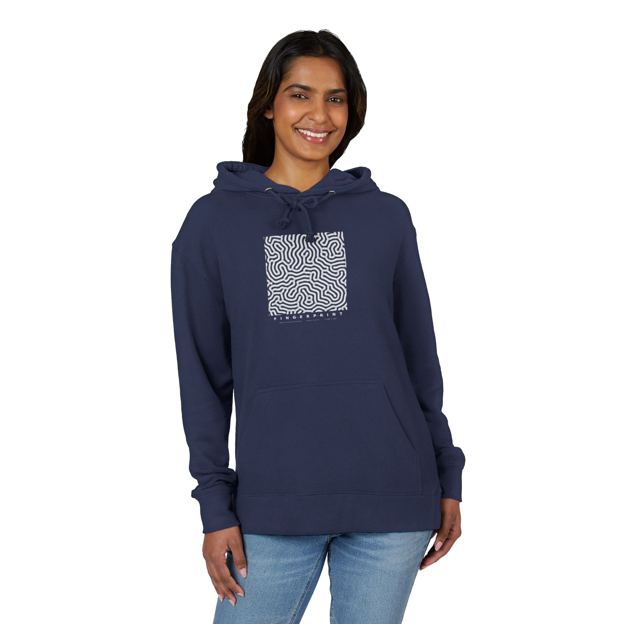 Fingerprint Hoodie - Turing Reaction-Diffusion Art | Men's