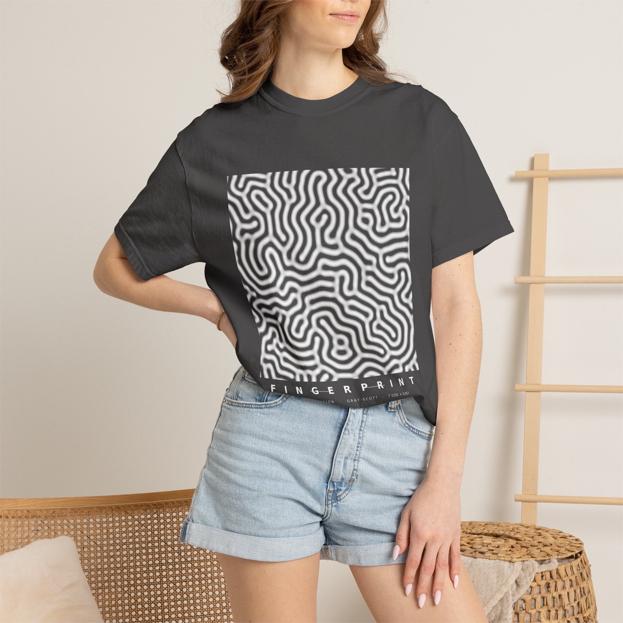 Fingerprint Tee - Turing Reaction-Diffusion Art | Men's