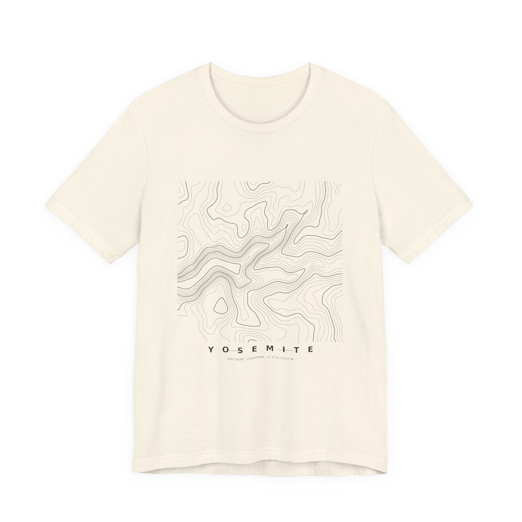 Yosemite Half Dome Topographic Tee — Contour Map