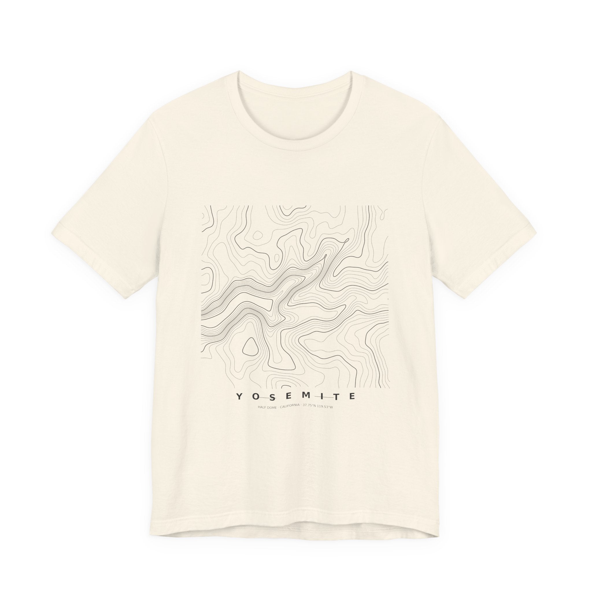 Yosemite Half Dome Topographic Tee — Contour Map
