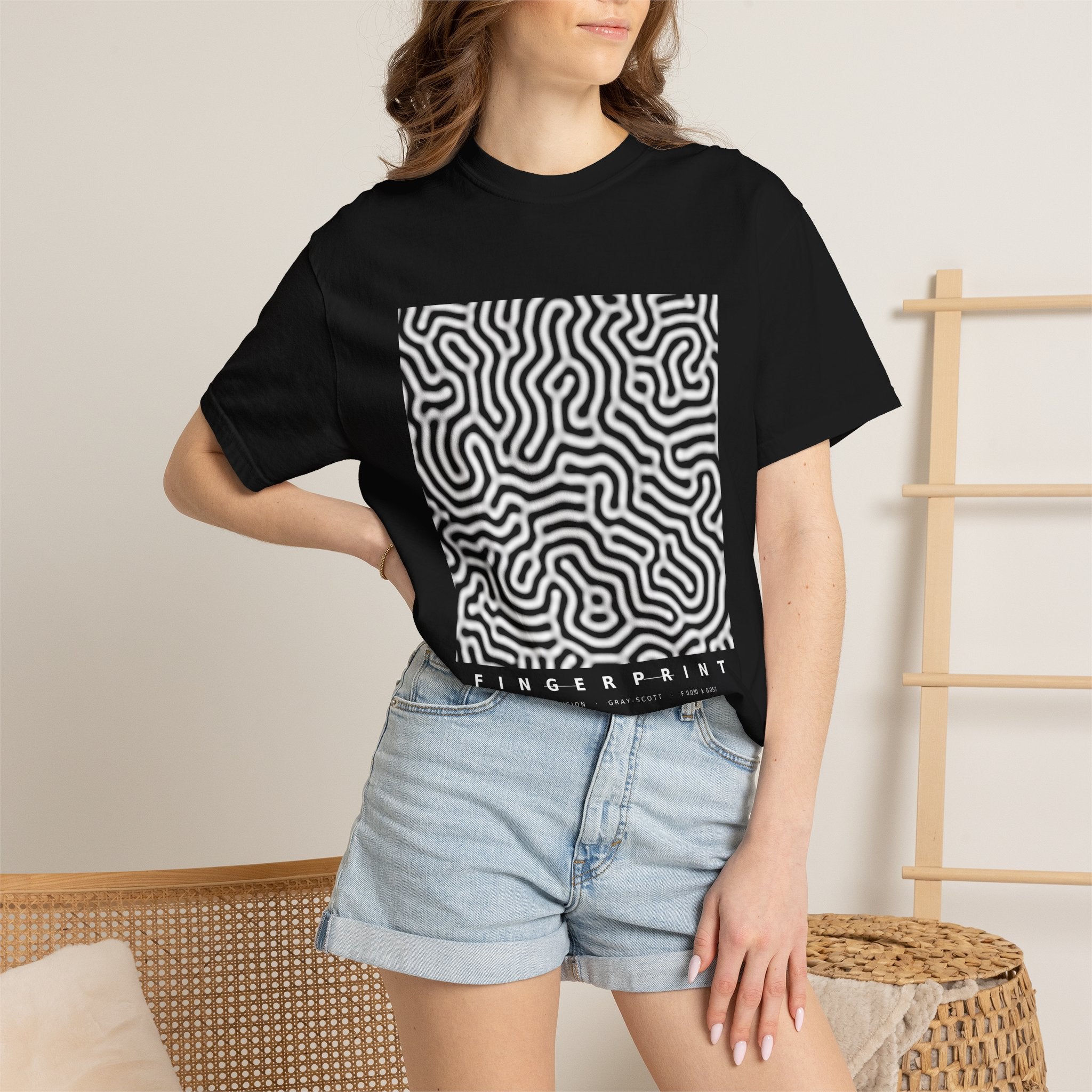 Fingerprint Tee - Turing Reaction-Diffusion Art | Men's
