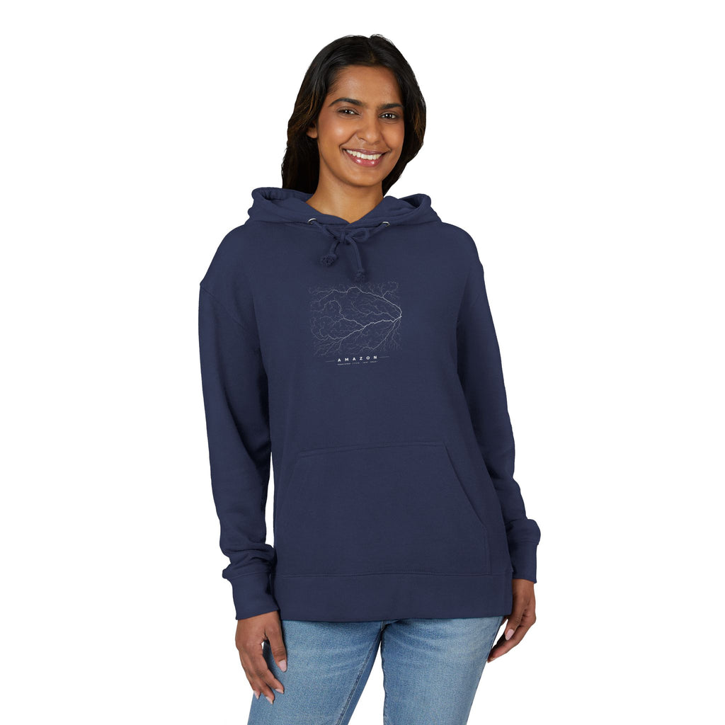 Amazon Hoodie - Modeled Drainage Network Art | Men's